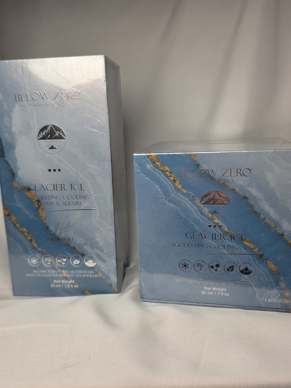 Below Zero Glacier Ice Cooling Cream & Serum Luxury Skincare